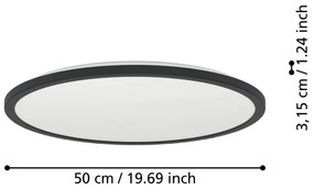 Eglo 901465-LED RGBW Dimmelhető fürdőszobai lámpa ROVITO-Z 16,8W/230V átm. 50cm IP44 fekete
