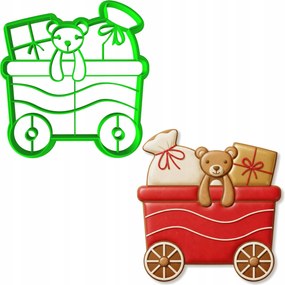 Karácsonyi Forma Karácsonyra Vonat Ruha Kocsi 8,5cm