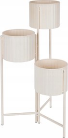 Loft Virágágyás Fém 3 Virágcseréphez Bézs 39 X 29 X 68 CM