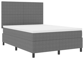 Box Spring Ágy Matraccal Világosszürke 160x200 cm Bársonyos Szövet