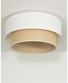 Mennyezeti lámpa BORHO 1xE27/60W/230V átmérő 50 cm fehér/juta