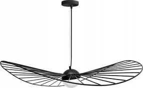 Függőlámpa Kalap Fekete Fém Modern Áttört Led 80cm Csillár