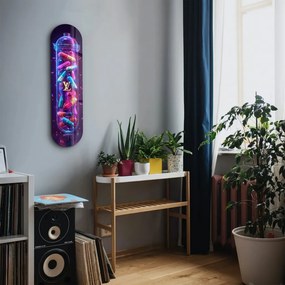 Colorful LV Tube edzett üvegkép, 20 x 80 cm