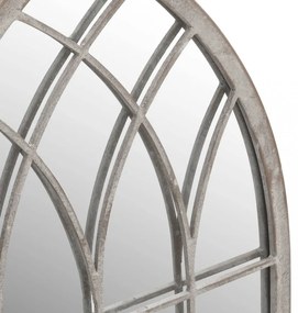 homokszínű vas kerti tükör kültéri használatra 70 x 30 cm