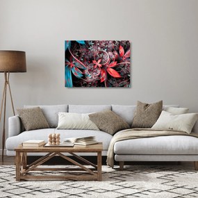 Absztrakt képek egzotikus virágok (üvegen) (70x50 cm)