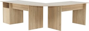 Sarok számítógépasztal, sonoma tölgyfa/fehér, MAURUS NEW MA11