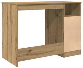 kézműves tölgy színű szerelt fa íróasztal 102x76x50 cm