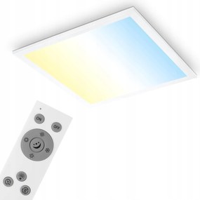 Mennyezeti Led panel Briloner 38 cm Cct, 21 W, 2200 lm, távirányítóval, fehér