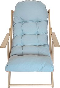 HOMCOM Összecsukható és Dönthető Fából Készült Lounge Szék Vastag Párnázott Tűzött párnával - 71 x 89 x 96 cm Szürke | Aosom