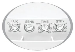 Ecolite WHST707-LED/HF - LED Kültéri mennyezeti lámpa érzékelővel MOVA LED/16W/230V IP54