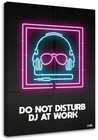Gario Vászonkép Fejhallgató neon - Rubiant Méret: 40 x 60 cm
