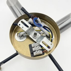 Felületre szerelt csillár TESSA 4xG9/8W/230V sárgaréz/füstfekete
