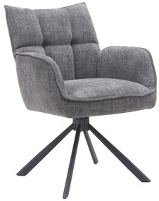 Szürke kárpitozott étkezőfotel szett 2 db-os Marilla – Unique Furniture