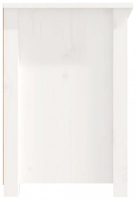 fehér tömör fenyőfa TV-szekrény 114x35x52 cm