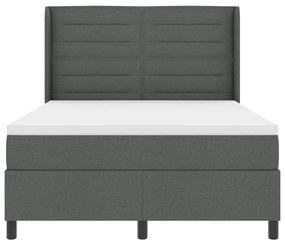 Boxspring Ágy Matrac - Sötétszürke, 140x200 cm, Szövet