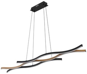 Globo 67206HW - LED Csillár zsinóron GERONIMO LED/35W/230V fekete/barna