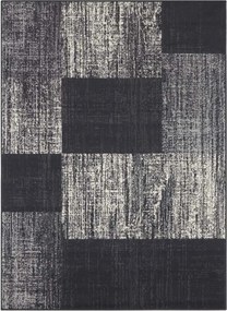 Modern szürke-krémszínű nappali szőnyeg puha szőrrel 120x160cm