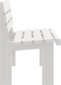 Fehér polipropilén kerti pad 110 x 52 x 71 cm