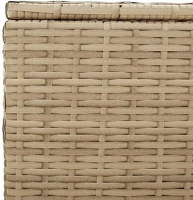 vidaXL vegyes bézs polyrattan kerti tárolóláda 190 L