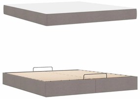 Ágykeret tárolóval Tópszínű 180 x 200 cm szövet