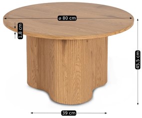 Dohányzóasztal Természetes Tölgy Árnyalatban. ARION MAX