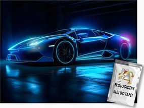 Fotótapéta Flizelina Sportautó Autó Neon Fény 350x250 ragasztó