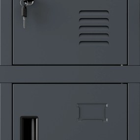 Fémszekrény, 20 rekeszes ROBERT, 1360 x 1720 x 450 mm, antracit színű