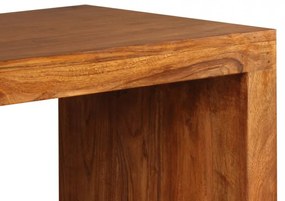 tömör fa konzolasztal mézszínű bevonattal 110 x 40 x 76 cm