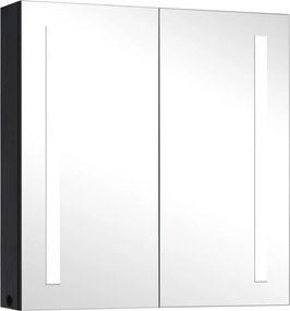 vidaXL LED-es tükrös fürdőszobaszekrény 62 x 14 x 60 cm