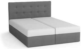 Franciaágy  Boxspring 180 cm Lilac (minta + fekete) (matraccal és tárolóhellyel). 1046662