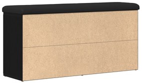 Tároló Pad Fekete Tölgy 100x30x48 cm Műszaki Fa