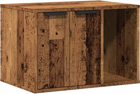 vidaXL antik fa színű szerelt fa macskaalomdoboz 60 x 40 x 40 cm