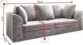 CLOE 3 Személyes Design Kanapé