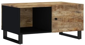 Tömör mangófa és szerelt fa dohányzóasztal 80 x 50 x 40 cm