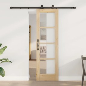 Csúszóajtó ORKDAL Barna 61 x 198.5 cm Fa és fém