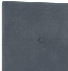 LED Fejvédő Gombos Ráncolt Sötétszürke 80 cm Bársony