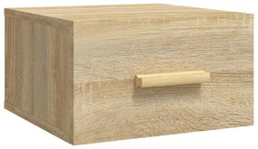 2 db sonoma tölgy falra szerelhető éjjeliszekrény 35x35x20 cm