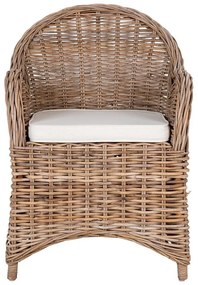 Natúr színű rattan kerti szék szett 2 db-os Larisa – House Nordic