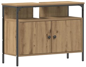 Fürdőszoba Mosdószekrény Kézműves Tölgy 80x30x60 cm Mérnök Fa