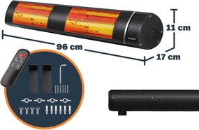Deuba Sugárzó hősugárzó 3000 W - fekete