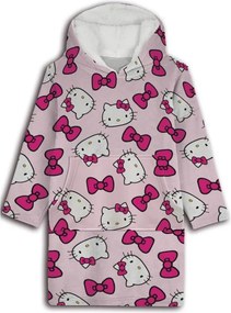 Hello Kitty Bow belebújós plüss polár takaró, poncsó 7-14 év
