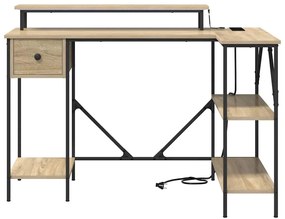 Asztal fiókkal sonoma tölgy 120 x 79 x 86.5 cm Faanyag