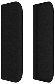 fekete szövet fejtámla szárnyakkal 147x16x78/88 cm