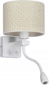 Polo Fali lámpa Fehér 1X40W E27+2W Led lámpabúra