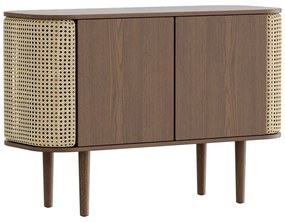 Barna-natúr színű alacsony komód tölgyfa dekorral 109x75 cm Treasures – UMAGE