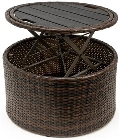 Deuba Rattan kerti ágy LAZY Ø185 cm - barna