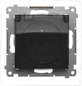 Simon 54 Egyfázisú Fali Csatlakozó Aljzat Fedéllel IP44 Földelt (z/u) Tömítéssel Barna DGZ1BZ