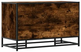 cipőpad füstölt tölgy 84x40x53,5 cm fából és fémből készült