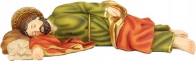 Gyönyörű Alvó fekvő Szent József figura Kézzel Festett 19,5cm hosszú