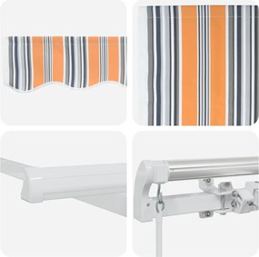 Behúzható napellenző Sokszínű 450 × 350 cm Poliészter és acél